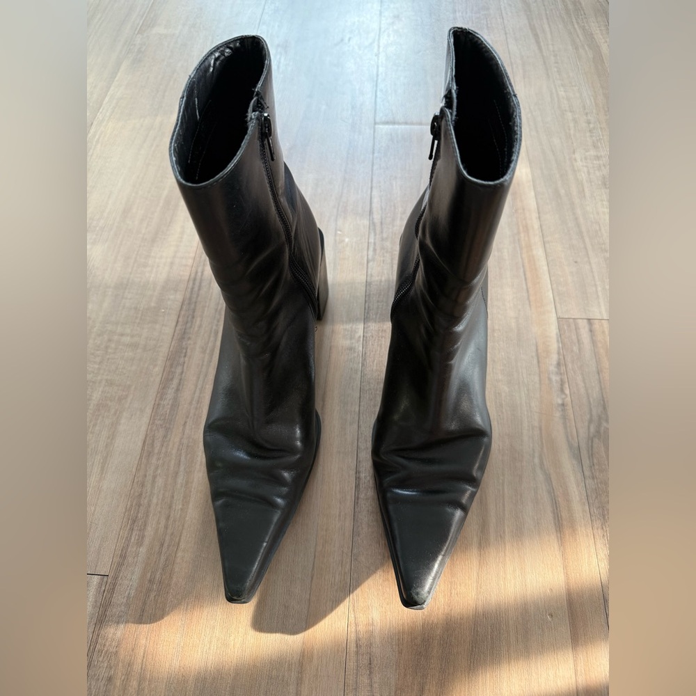 Nine West Sleek Black Heeled Boots